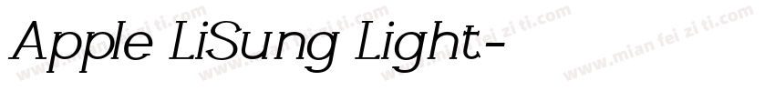 Apple LiSung Light字体转换